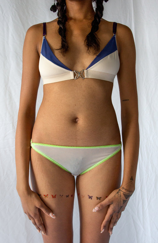Batesia Bralette Beige and Purple