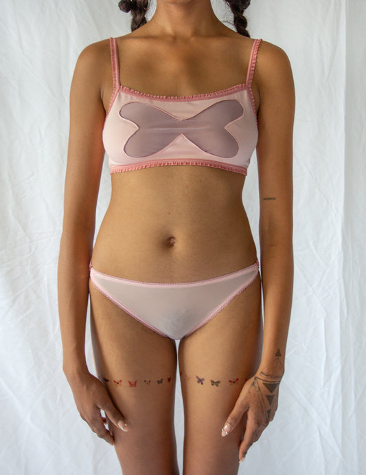 88 Butterfly Bra Pink and Lilac