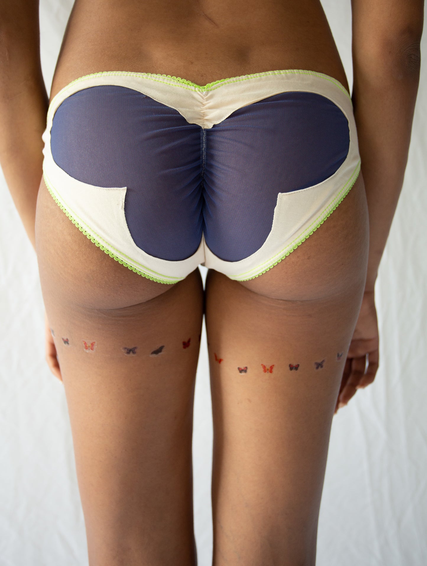 88 Butterfly Briefs Purple and Beige