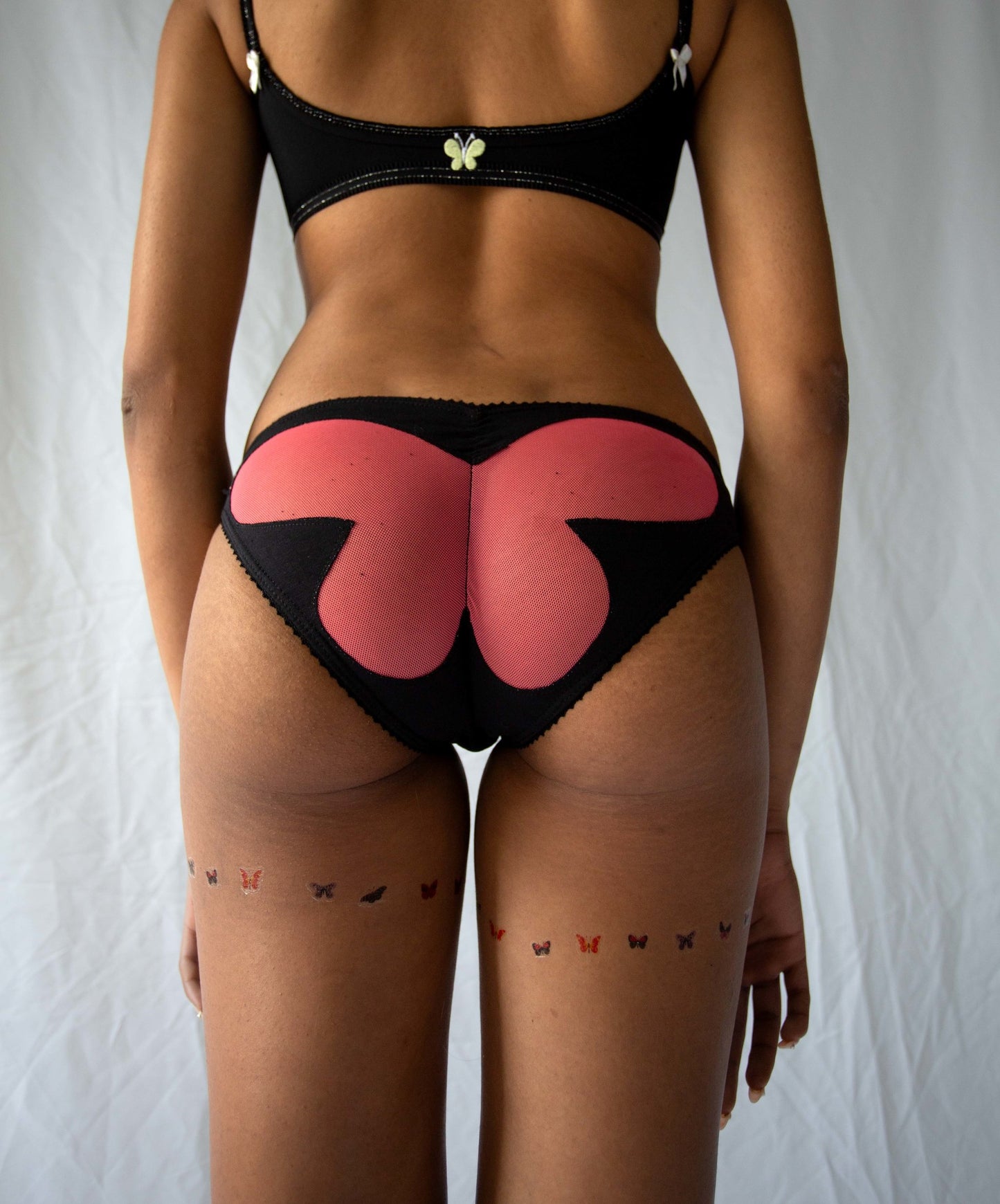 88 Butterfly Briefs Pink and Black